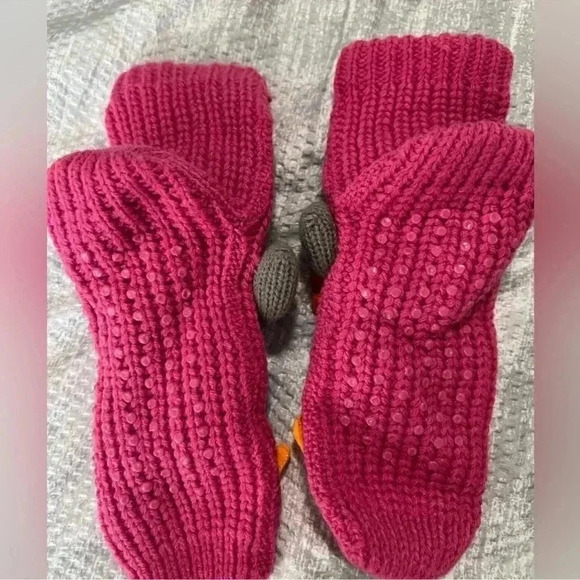 Winter Socks Cozy 3D Owl Knit Socks Hot Pink Anti Slip Size Small Medium - Picture 4 of 7